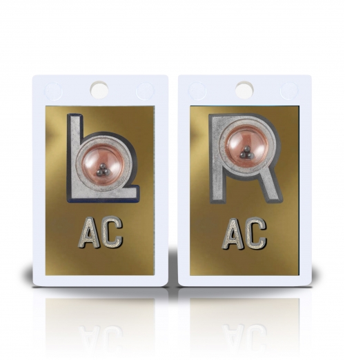 2" Height Non Sticky Positioning Xray Markers- Gold Metallic